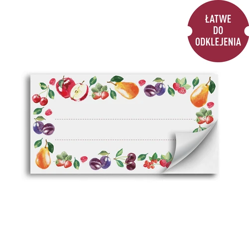 Etiquetas autocolantes motivo frutas 85 x 45 mm - 20 unidades - 2