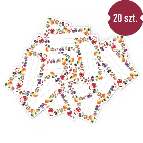 Etiquetas autocolantes motivo frutas 85 x 45 mm - 20 unidades - 3