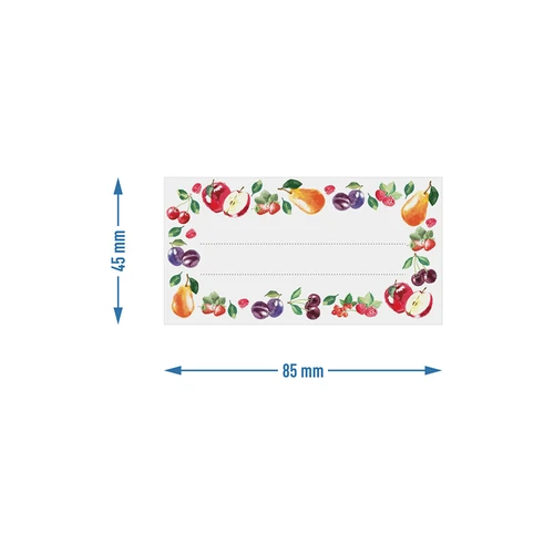 Etiquetas autocolantes motivo frutas 85 x 45 mm - 20 unidades - 4