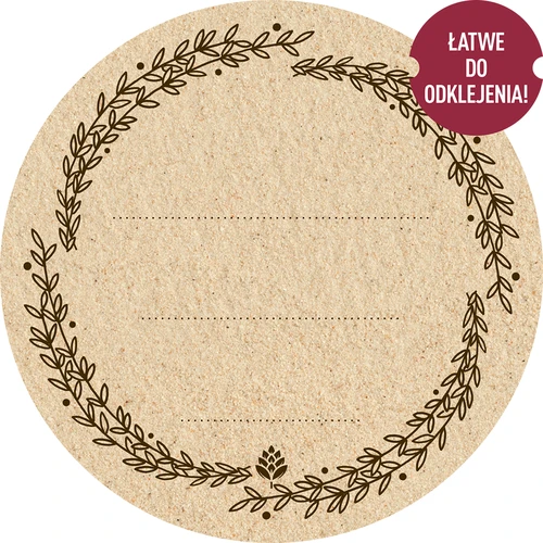 Etiquetas redondas fi 66,5mm para tampas/potes - 20pcs