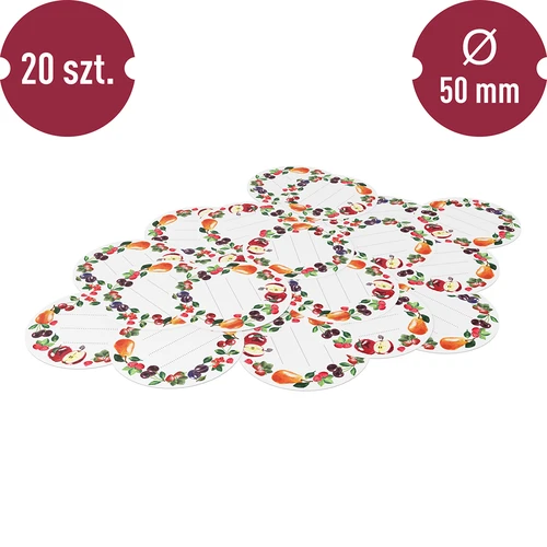 Etiquetas redondas Ø 50 mm para tampas/frascos - 20 unid. - 3
