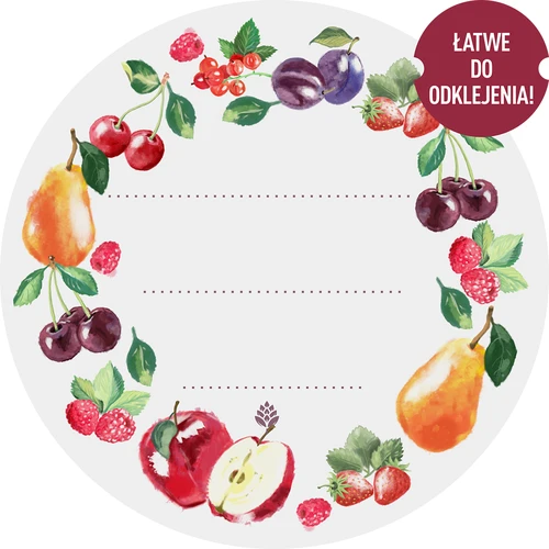 Etiquetas redondas Ø 50 mm para tampas/frascos - 20 unid.