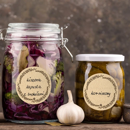 Etiquetas redondas Ø 66,5 mm para tampas e frascos - 20 unid. - 10