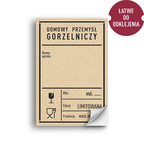 Etykiety samoprzylepne 60x90 mm na butelki, wódkę, PRL, 20 szt. - 2