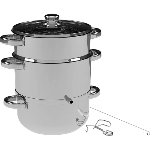 Extrator de suco inoxidável com vaporizador 5 L  - 1 