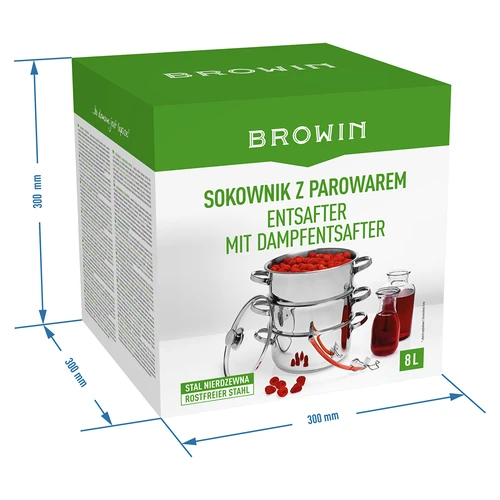 Extrator de sumo a vapor em aço inoxidável, 8 L - 8