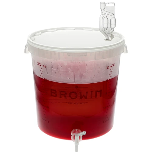Fermentador 30 L com graduação impressa, torneira e 3 borbulhadores - 9