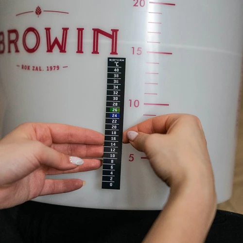 Fermentador para cerveja com borbulhador, torneira, termómetro e redutor de sedimentos - 17