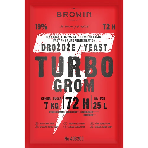 Fermento de destilaria Turbo Grom 72h - 2
