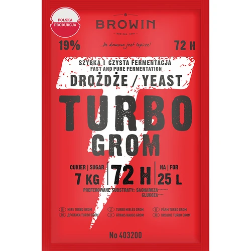 Fermento de destilaria Turbo Grom 72h  - 1 