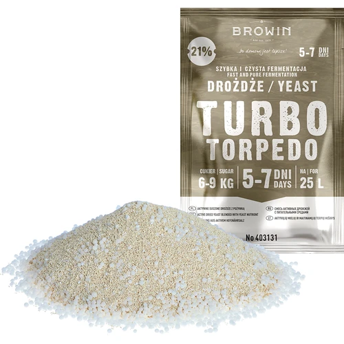 Fermento de destilaria Turbo Torpedo 5-7 dias 21% 100g - 4