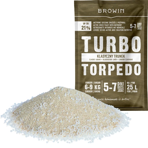 Fermento de destilaria Turbo Torpedo 5-7 dias 21% 100g - 3