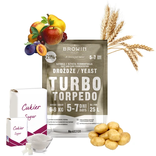 Fermento de destilaria Turbo Torpedo 5-7 dias 21% 100g - 5