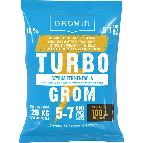Fermento destilador Turbo Grom 5-7 dias 100L  - 1 