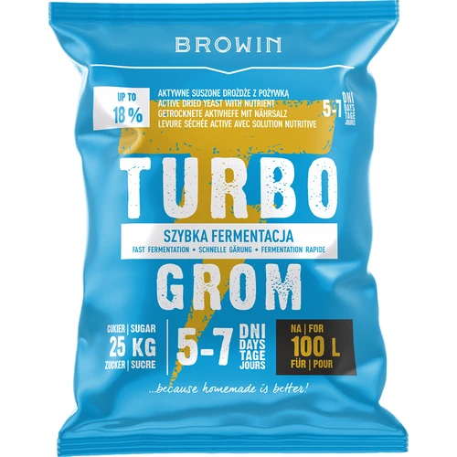 Fermento destilador Turbo Grom 5-7 dias 100L  - 1 