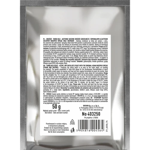 Fermento destilador Turbo Koji, 50 g (sem maceração!) - 2