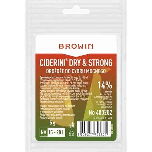 Fermento para Sidra Ciderini Strong, 5 g  - 1 