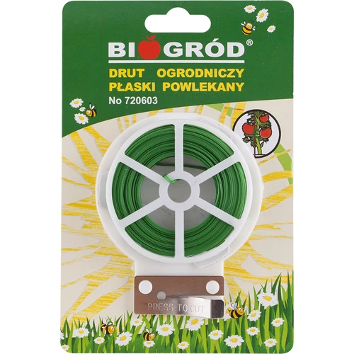 Fio de jardinagem plano, revestido em PVC 50m x 2mm - 3