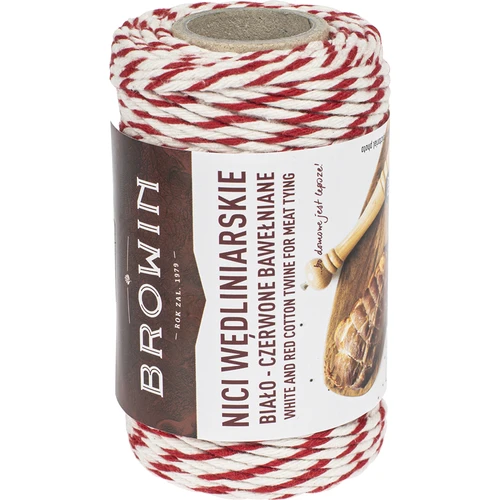 Fios de charcutaria branco-vermelho algodão (240°C) 55 m - 2