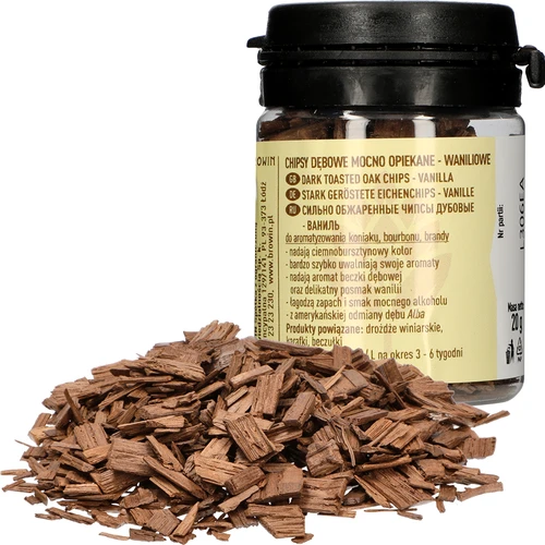 Flocos de carvalho de baunilha, fortemente tostados, 20g - 3