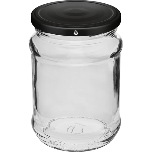 Frasco 250 ml fi 66/4 tampa preta - 6 unid. - 2