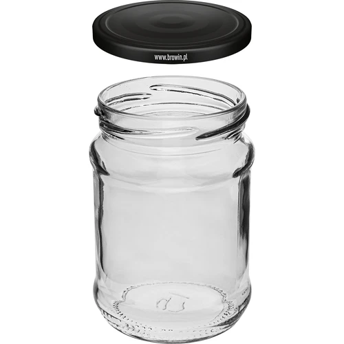 Frasco 250 ml fi 66/4 tampa preta - 6 unid. - 3