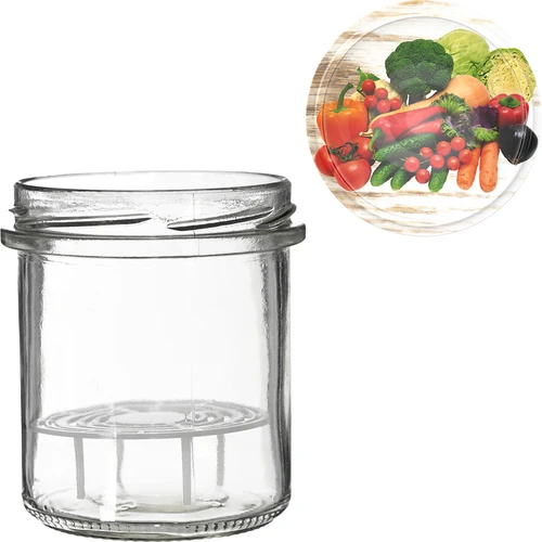 Frasco 350 ml com tampa e prensa - 6 unid. - 8