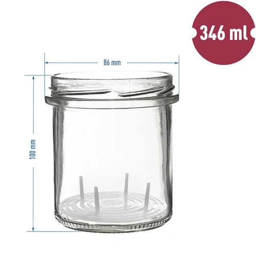 Frasco 350 ml com tampa e prensa - 6 unid. - 7