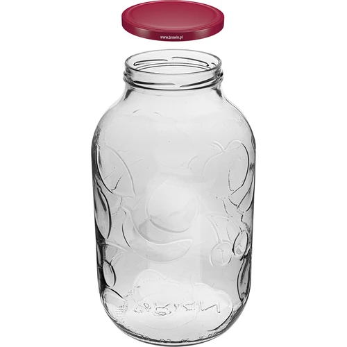 Frasco 5L com ornamento tampa bordô fi 100 - 2