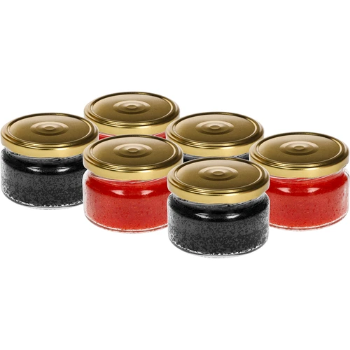 Frasco baixo 200ml - com tampa dourada fi 82/6, 6 peças - 3