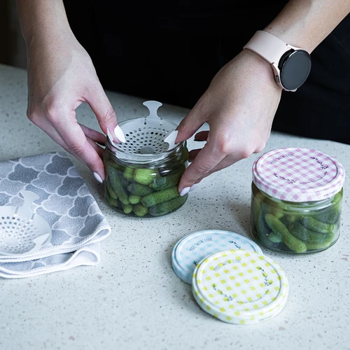 Frasco baixo 330 ml - com tampa colorida Ø 82/6, 6 unidades - 8