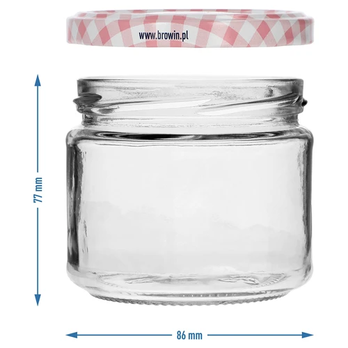 Frasco baixo 330 ml - com tampa colorida Ø 82/6, 6 unidades - 7