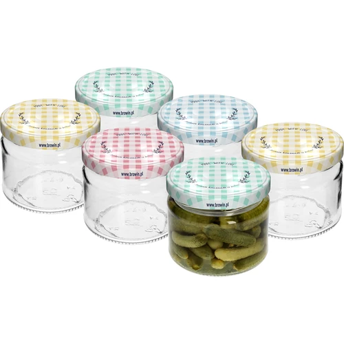 Frasco baixo 330ml - com tampa colorida fi 82/6, 6 peças - 3