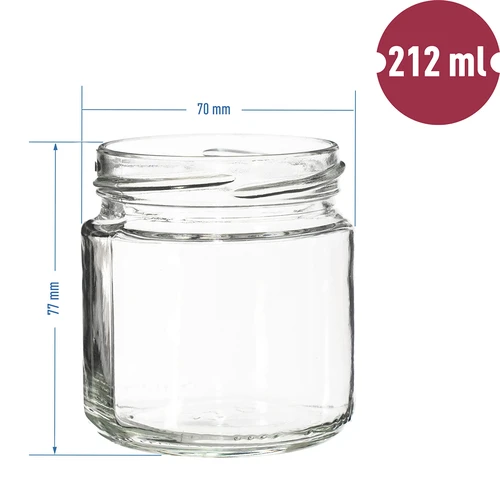 Frasco com capacidade de 212 ml, com tampas coloridas ø 66. - 7