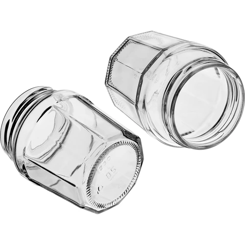 Frasco Compota 230ml com tampa preta fi63/4 - 6 peças - 7