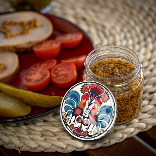 Frasco de 212 ml com tampas coloridas ø 66. - 13