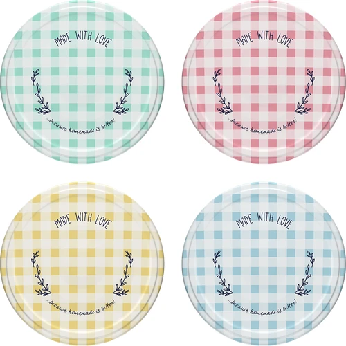 Frasco de 212 ml com tampas coloridas ø 66. - 12