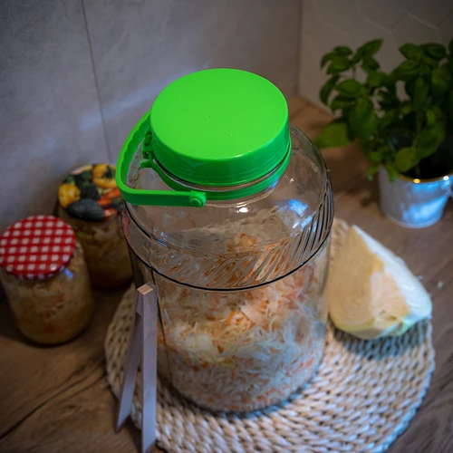 Frasco de vidro 8 L, com pinças - 7