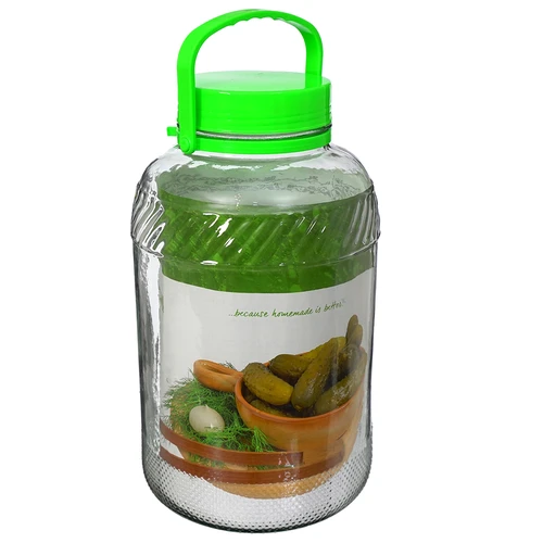 Frasco de vidro 8 L, com pinças - 3