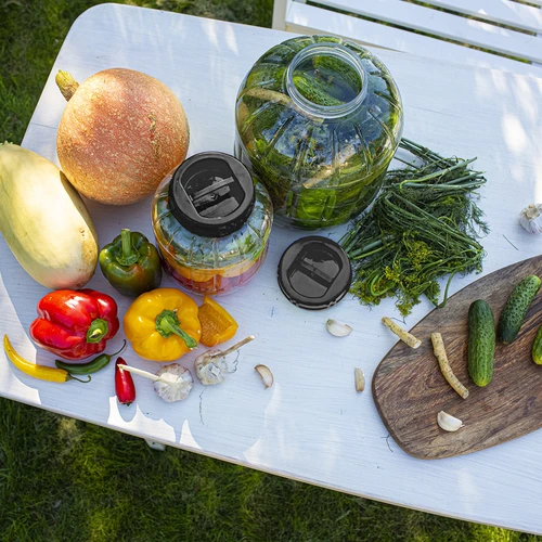 Frasco inquebrável e multifuncional com tampa preta, 10 L - 7