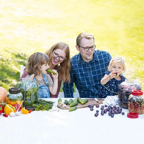 Frasco inquebrável e multifunções com tampa preta, 8L - 6