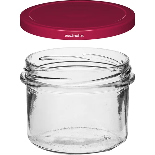 Frasco simples 235 ml (fi82) com tampa bordô 6 unid. - 3