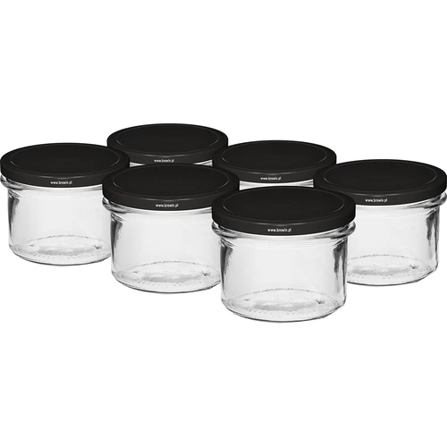 Frasco simples 235 ml (fi82) com tampa preta 6 unid.  - 1 