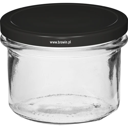 Frasco simples 235 ml (fi82) com tampa preta 6 unid. - 2