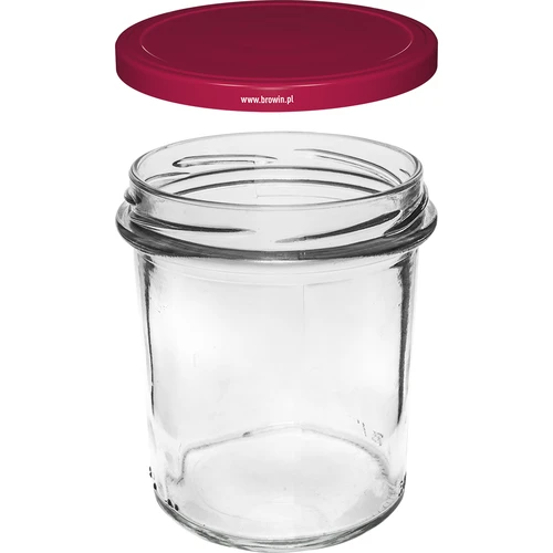 Frasco simples 350 ml (fi 82) com tampa bordô 6 unid. - 3