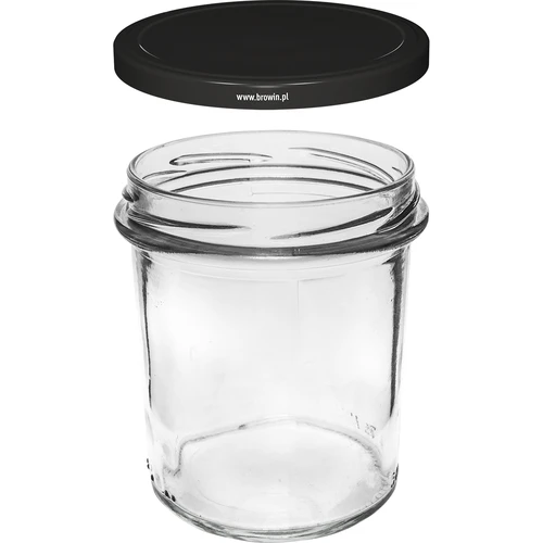 Frasco simples 350ml com tampa preta fi82 - 6un. - 3