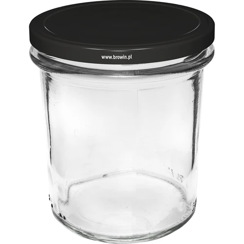 Frasco simples 350ml com tampa preta fi82 - 6un. - 2