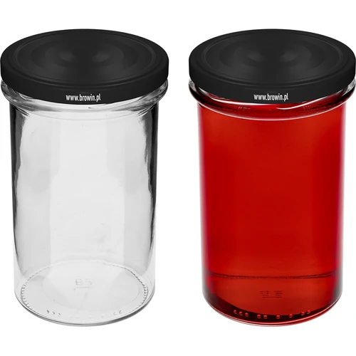 Frasco simples 545ml (fi 82) - com tampa preta, 6 unid. - 5