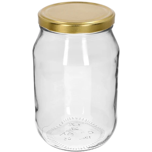 Frasco TO 1,7 L com tampa dourada fi 100/6, 1 un.