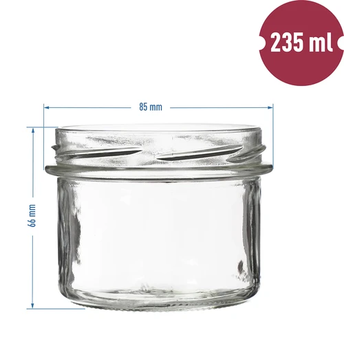 Frasco TO 235 ml com tampa colorida fi82 - 6 peças - 5